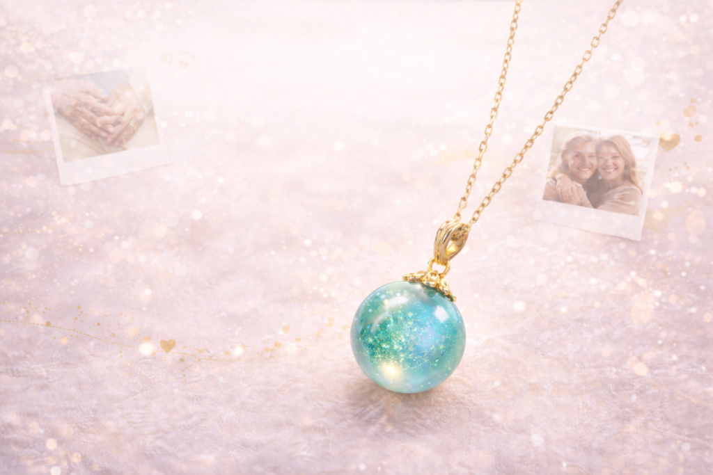 Collier Lien d’Amour en résine avec puce NFC